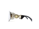 Versace Grey Mirror Gold Medusa Biggie Mask Sunglasses