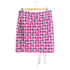 Versace 2019 Pink Tweed Skirt with Scarf Sash Detail - L / 10 / 12