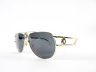 Versace Gold Aviator Medusa Sunglasses 2555