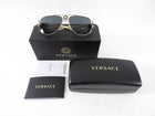 Versace Gold Aviator Medusa Sunglasses 2555