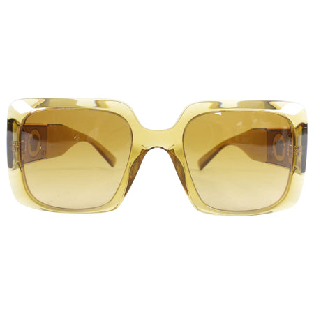 Versace Golden Clear Acetate Square Sunglasses 5347