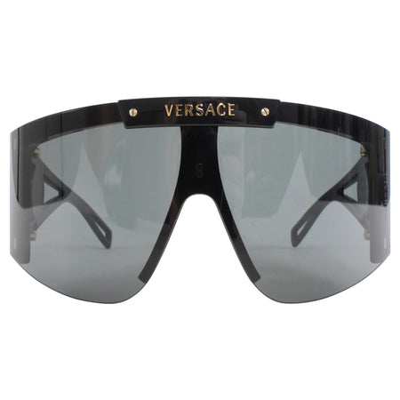 Versace Black Interchangeable Shield Wrap Sunglasses 4393