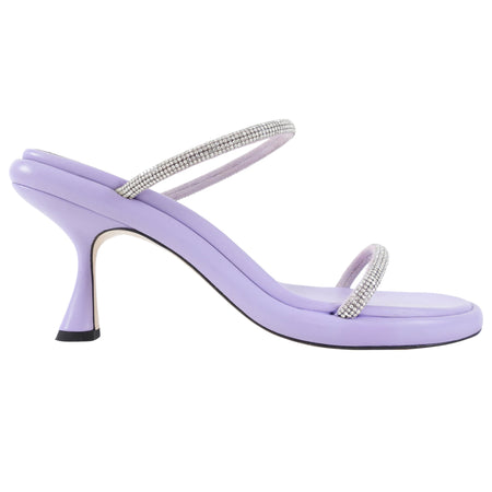 Wandler Lilac Purple June Strass Two Band Sandals - 40