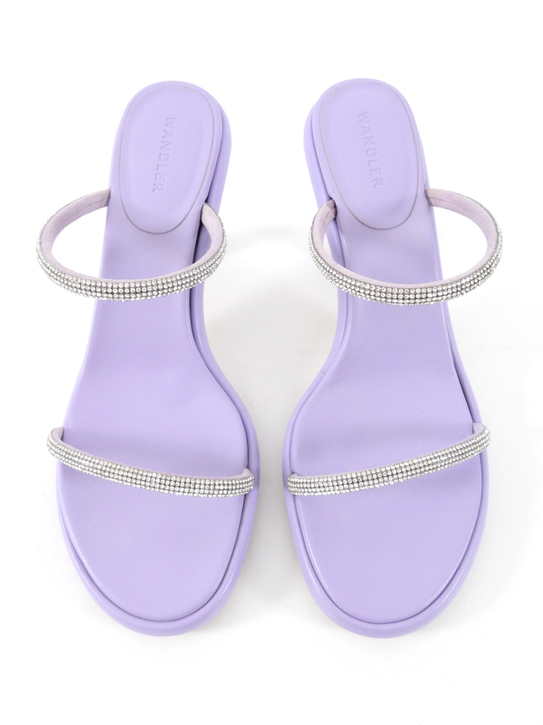 Wandler Lilac Purple June Strass Two Band Sandals - 40