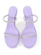 Wandler Lilac Purple June Strass Two Band Sandals - 40