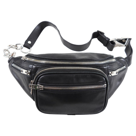 Alexander Wang Black Leather Attica Chain Belt Bag