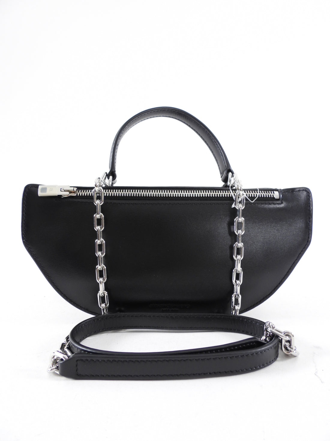 Alexander Wang Black Leather Attica Soft Mini Top Handle Chain Bag
