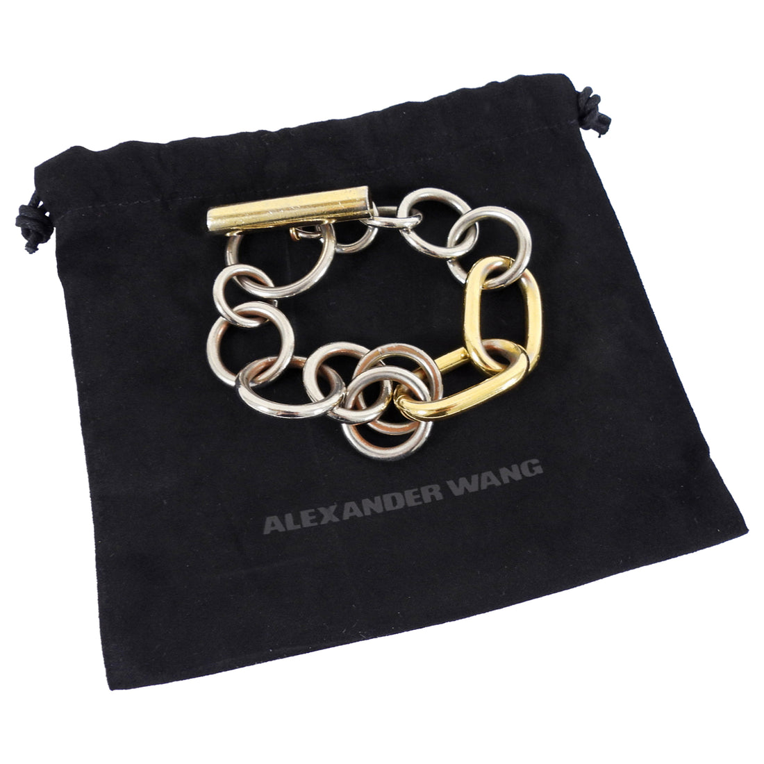 Alexander Wang Chunky Chain Toggle Two-Tone Bracelet