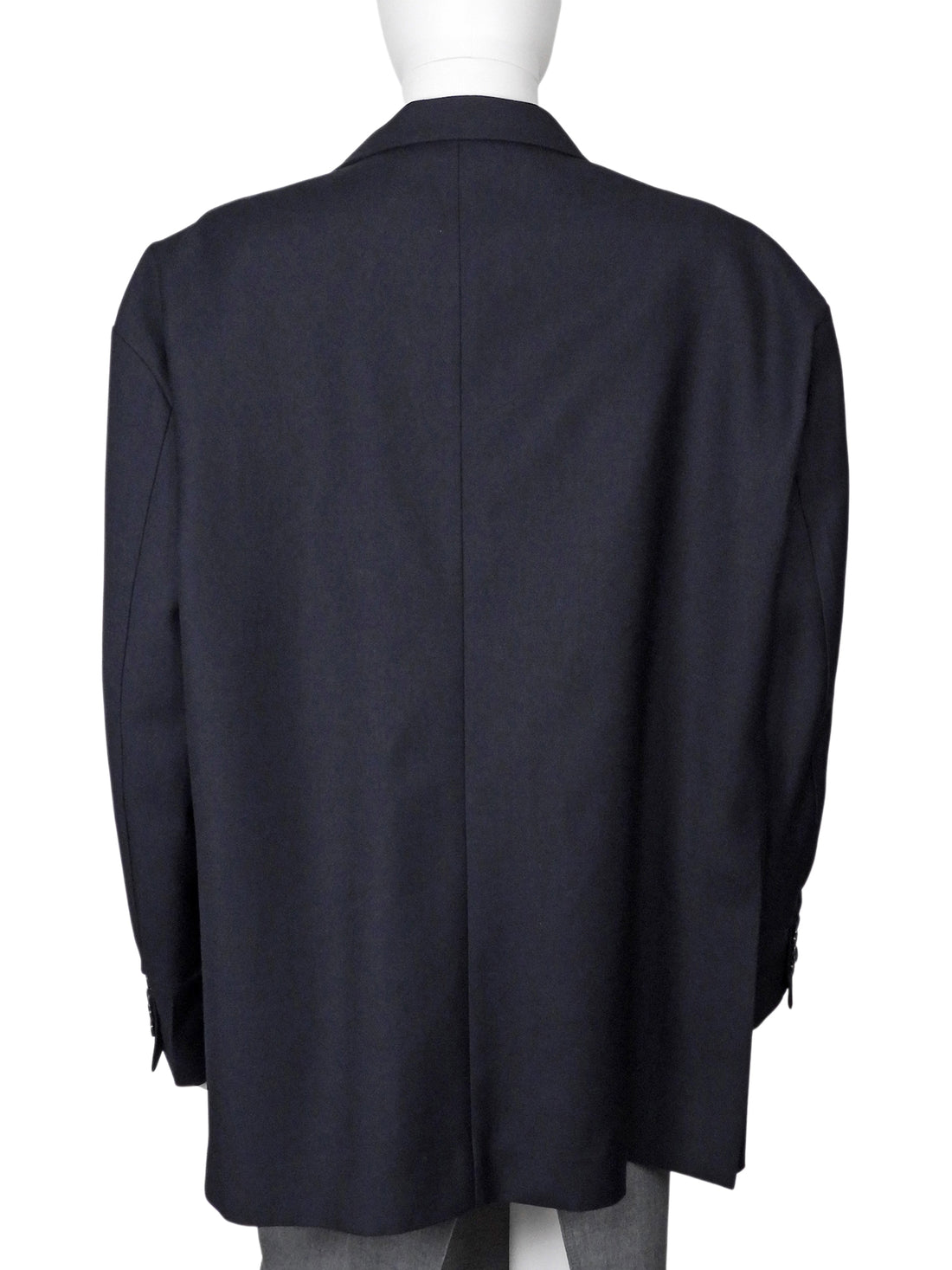 Welldone Navy Flat Double Breasted Tux Oversized Blazer - M / L