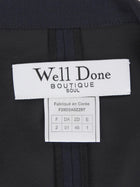 Welldone Navy Flat Double Breasted Tux Oversized Blazer - M / L
