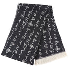 Vivienne Westwood Black and Ivory Long Wool Scarf