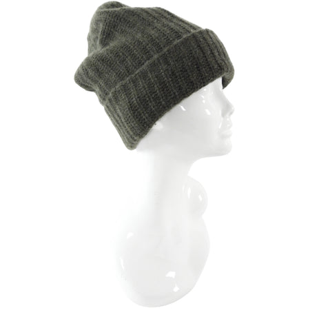 White + Warren Dark Green Cashmere Knit Beanie Hat - OS