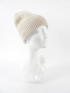White + Warren Ivory Cable Cashmere Knit Beanie Hat - OS