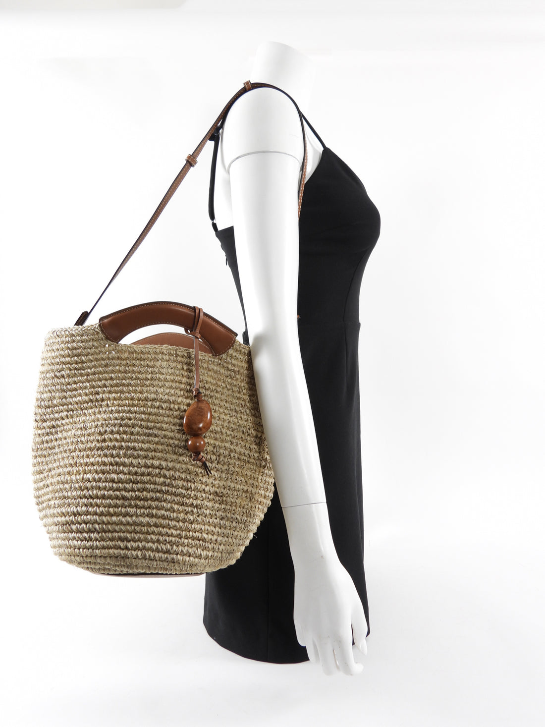 Hunting Season Natural Raffia Woven Two Way Basket Bag