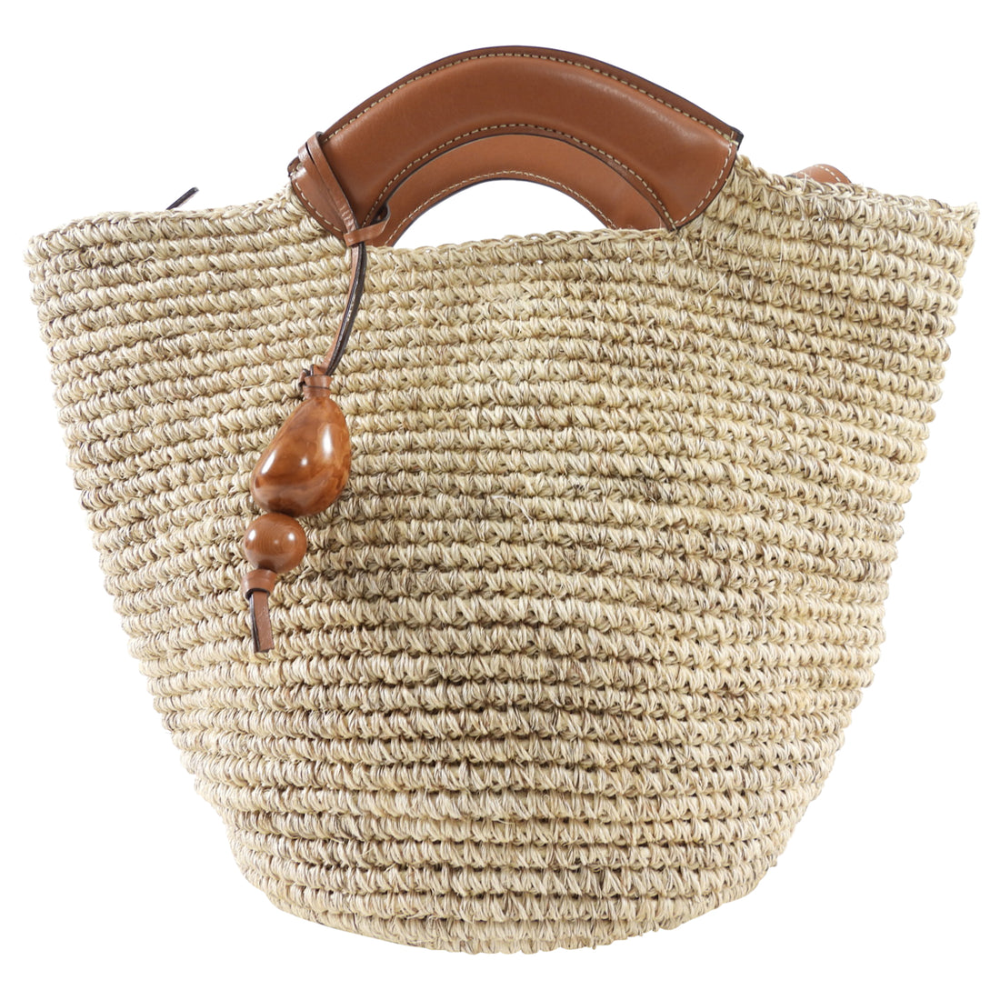 Hunting Season Natural Raffia Woven Two Way Basket Bag