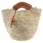 Hunting Season Natural Raffia Woven Two Way Basket Bag