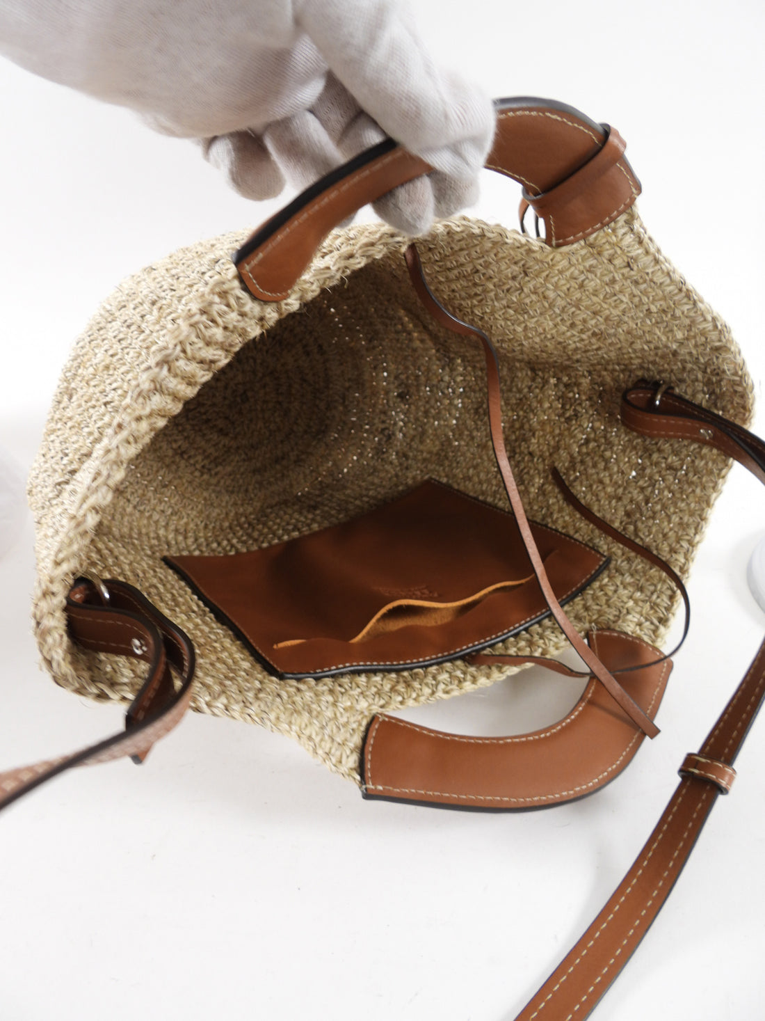 Hunting Season Natural Raffia Woven Two Way Basket Bag