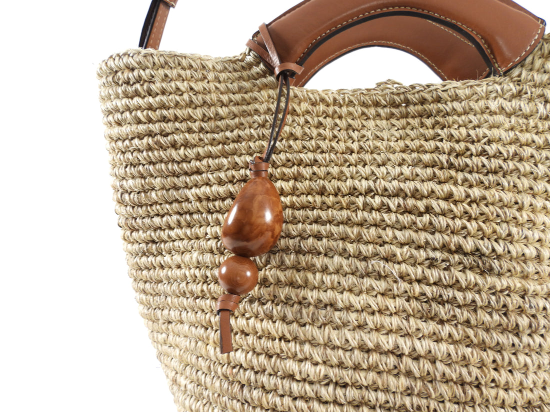 Hunting Season Natural Raffia Woven Two Way Basket Bag