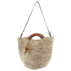 Hunting Season Natural Raffia Woven Two Way Basket Bag