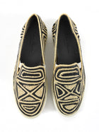Robert Clergerie Black and Natural Raffia Woven Slip-On Sneakers - 40
