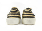 Robert Clergerie Black and Natural Raffia Woven Slip-On Sneakers - 40