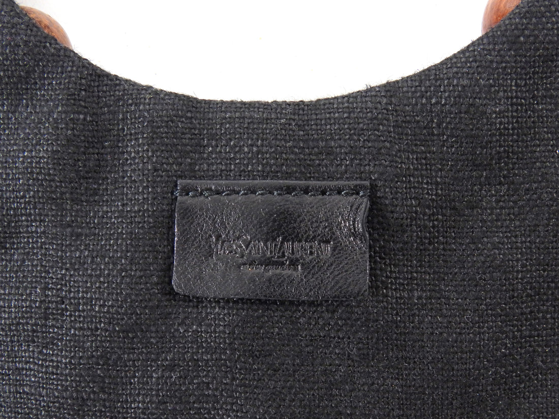 Yves Saint Laurent Rive Gauche SS 2008 Brown Beaded Bib Necklace