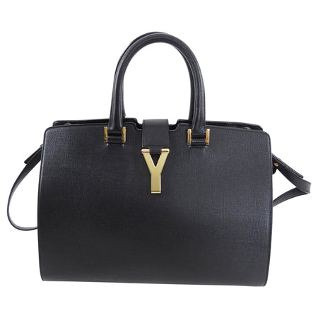 Yves Saint Laurent Y Ligne Cabas Grained Leather Tote Bag