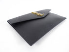 Saint Laurent Black Leather Uptown Pouch Clutch Bag
