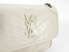 Saint Laurent Ivory Niki Baby Aged Quilted Leather Shoulder Bag