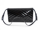 Yves Saint Laurent Rive Gauche Black Patent Y Ligne Shoulder Bag