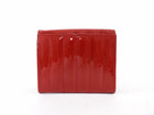 Saint Laurent Red Patent Leather Monogram Compact Wallet