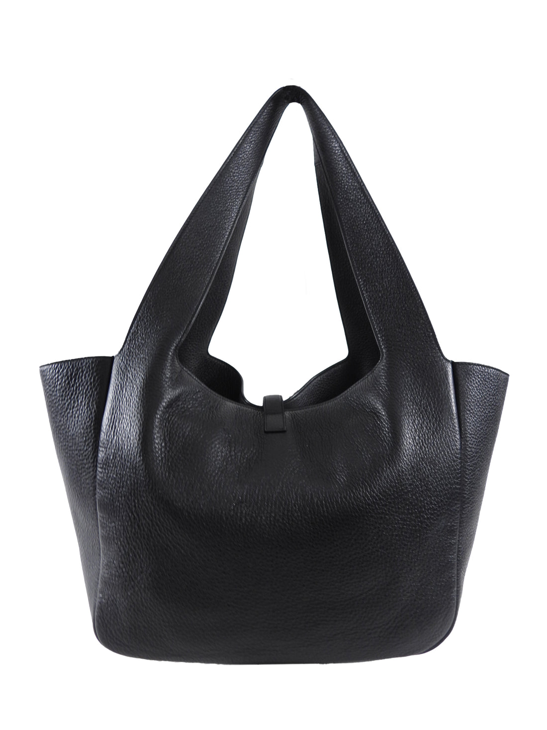 Saint Laurent Le 5 a 7 Black Grained Leather Bea Tote Bag