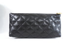 Saint Laurent Black Quilted Lambskin Icare Maxi Shopping Tote with Pouch