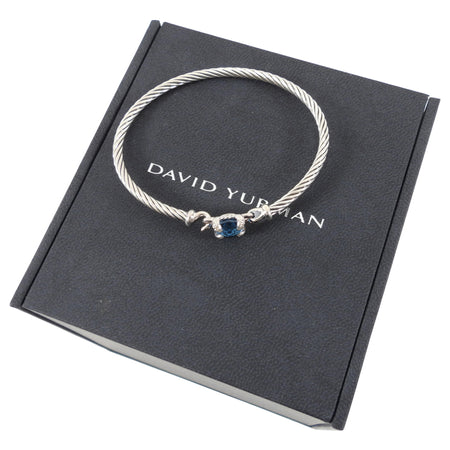 David Yurman Sterling Silver Blue Topaz Chatelaine Bracelet - M