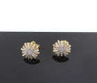 David Yurman 18k Gold and Diamond Starburst Stud Earrings