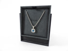 David Yurman Petit Albion Sterling Diamond Blue Topaz Necklace