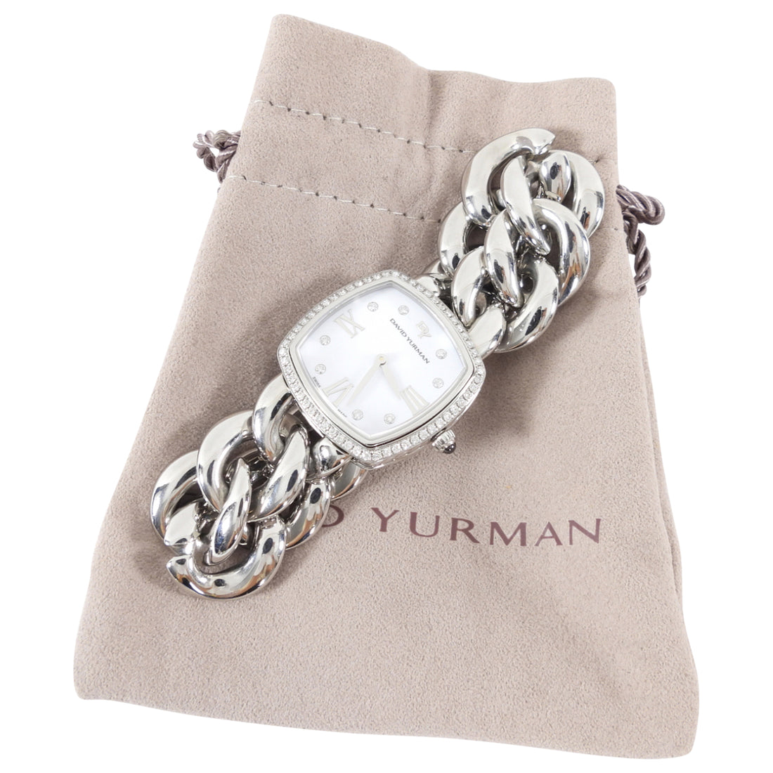 David Yurman Stainless and Diamond Albion 27mm Watch