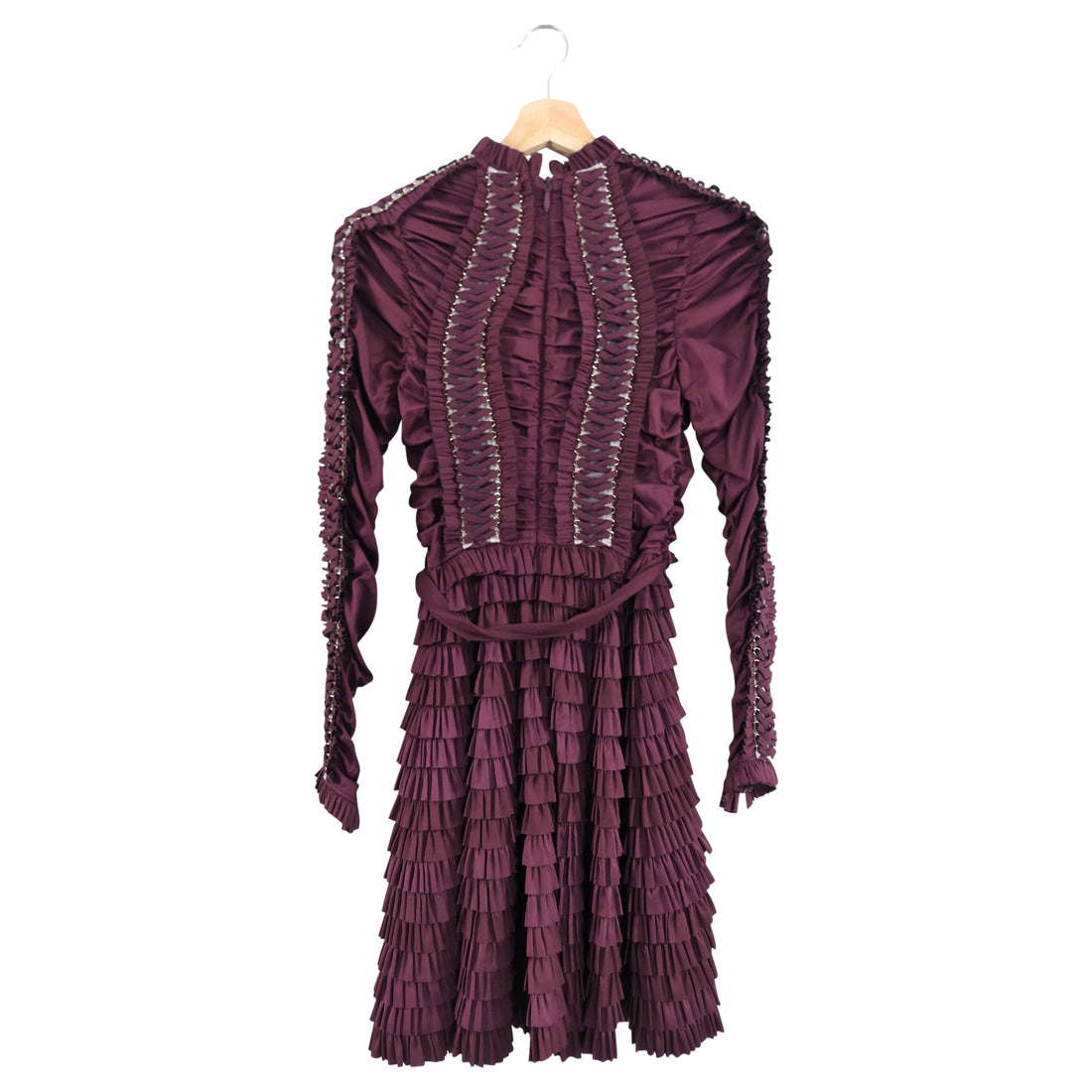 melody lace up short dress Mini Dress Zimmermann Melody Zimmermann Melody Lace Up Short Dress Red Floral Print Mock Neck