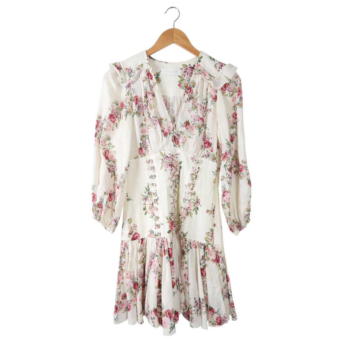 zimmermann honour corset dress Zimmermann Honour Ruffle Floral Corset Dress