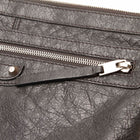Balenciaga Grey Clip Moto Medium Agneau Clutch Bag