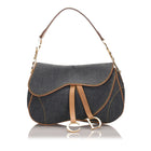 Christian Dior John Galliano Vintage Denim Saddle Bag