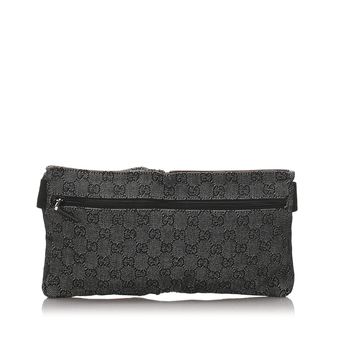 Gucci Black GG Monogram Waist Fanny Pack Belt Bag I MISS YOU VINTAGE