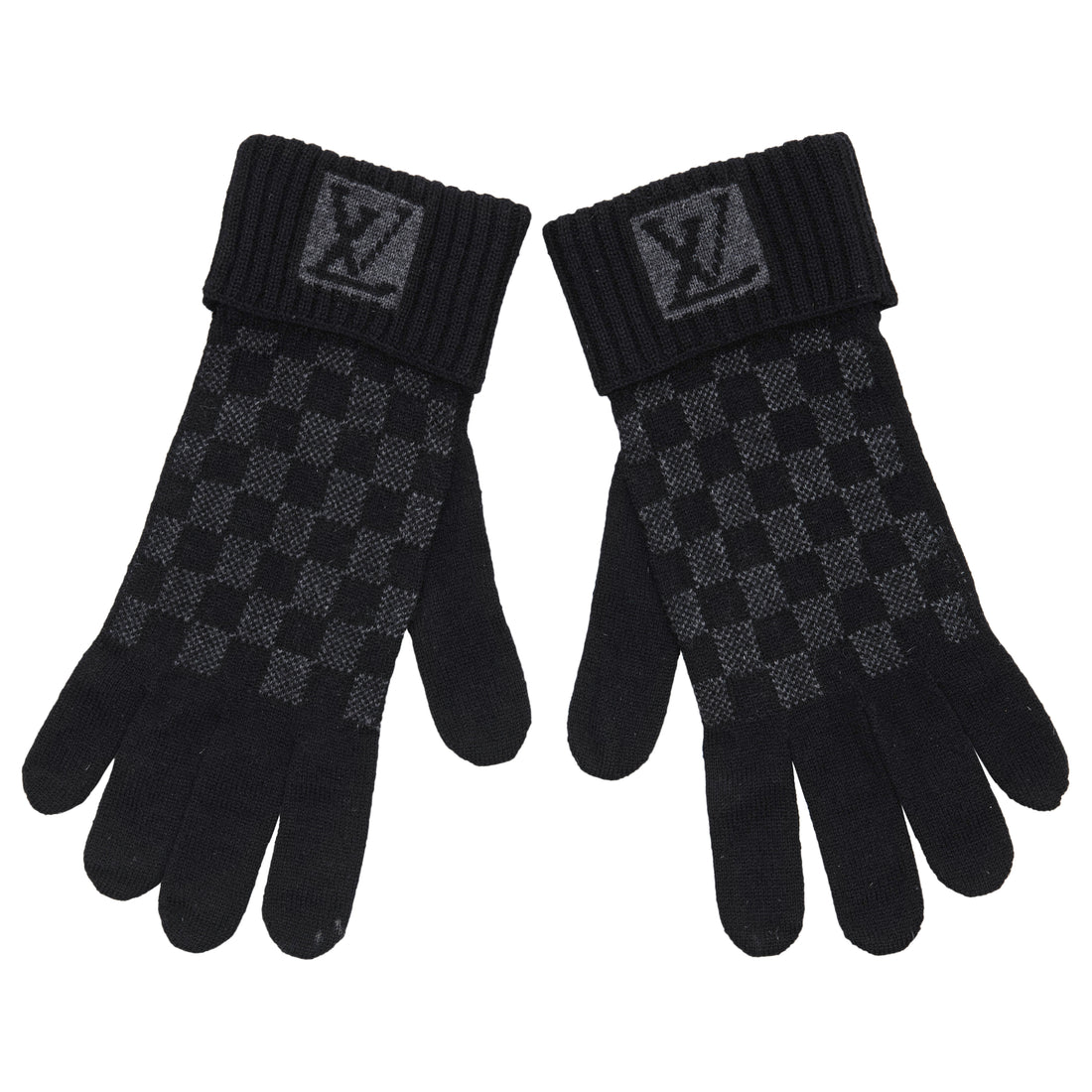 louis vuitton gardening gloves Louis Vuitton Petit Damier Knit Wool Gloves – I MISS YOU VINTAGE