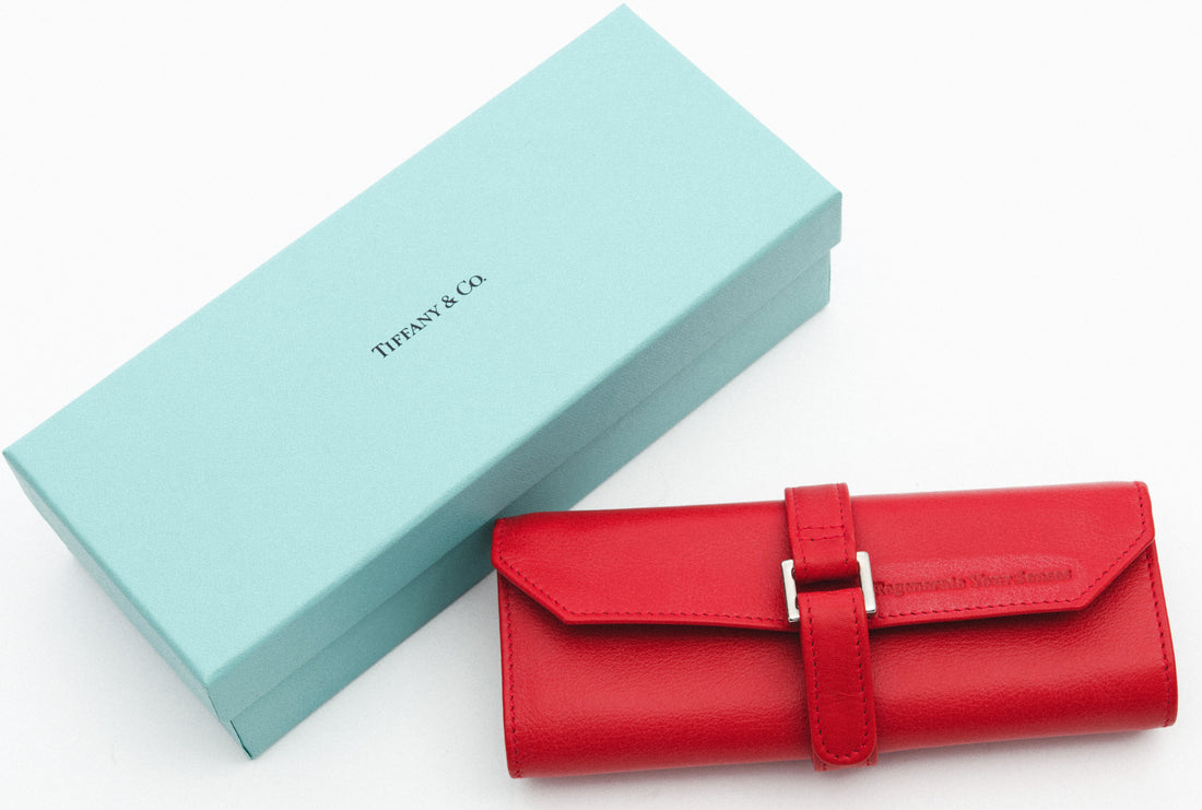 Tiffany and Co Red Leather Jewelry Travel Roll - Main Image