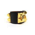 Hermes Collier de Chien Cuff Bracelet in Black