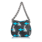 Prada Spring 2016 Blue St. Rabbit Daino Leather Small Chain Bag
