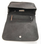 Brunello Cucinelli Nubuck Grey Messenger Bag with Copper Beaded Strap