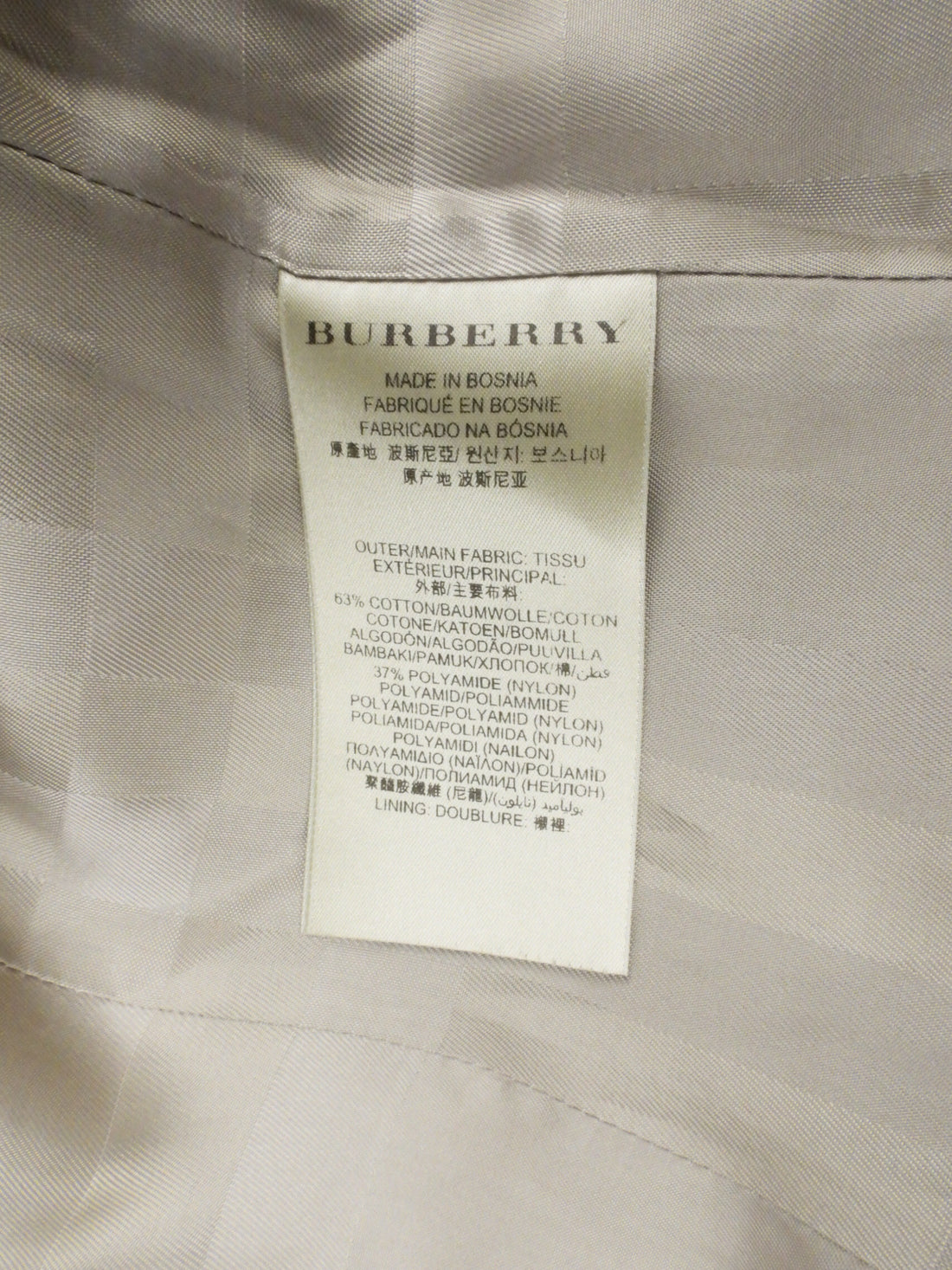 Burberry Beige Gabardine Canvas Trench Coat - IT38 / US4 – I MISS YOU ...
