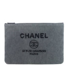 Chanel Deauville Grey Denim Sequin O Case