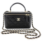 Chanel 21S Black Lambskin Classic Vanity Bag with Chain
